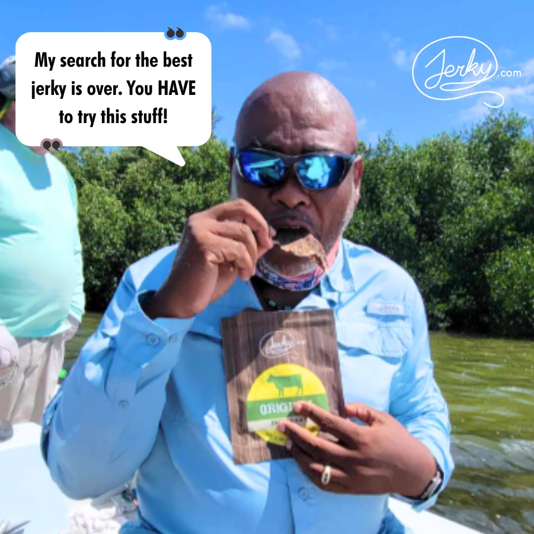 Jerky.com Hot Jerky Combo - Featuring Habanero, Classic Hot, Carolina Reaper, Ghost Pepper - Perfect for Heat Seekers and Flavor Enthusiasts - Beef Jerky Gift for Men (4 Flavors - 2.5 oz. bags)