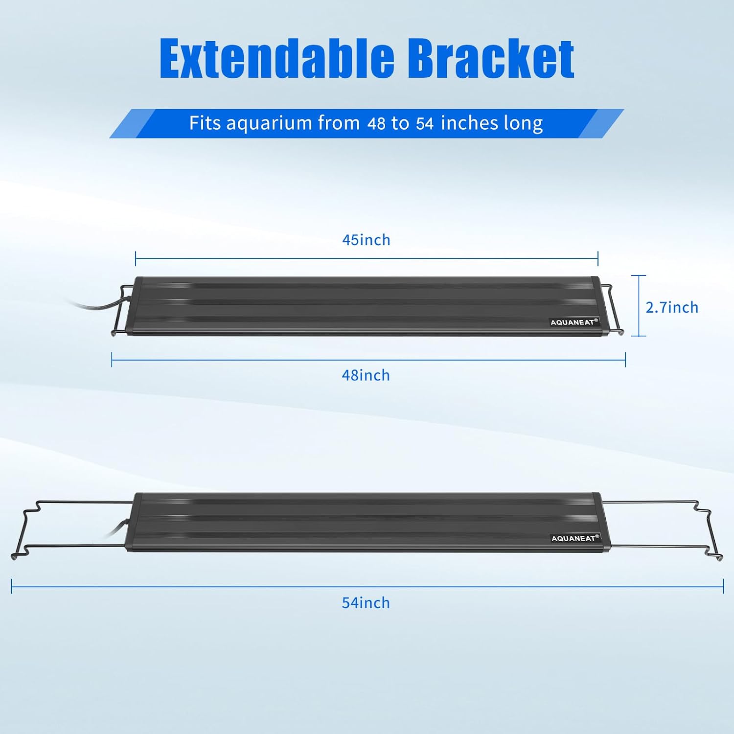 AQUANEAT LED Aquarium Light Full Spectrum 12 Inch Fish Tank Light Fresh Water