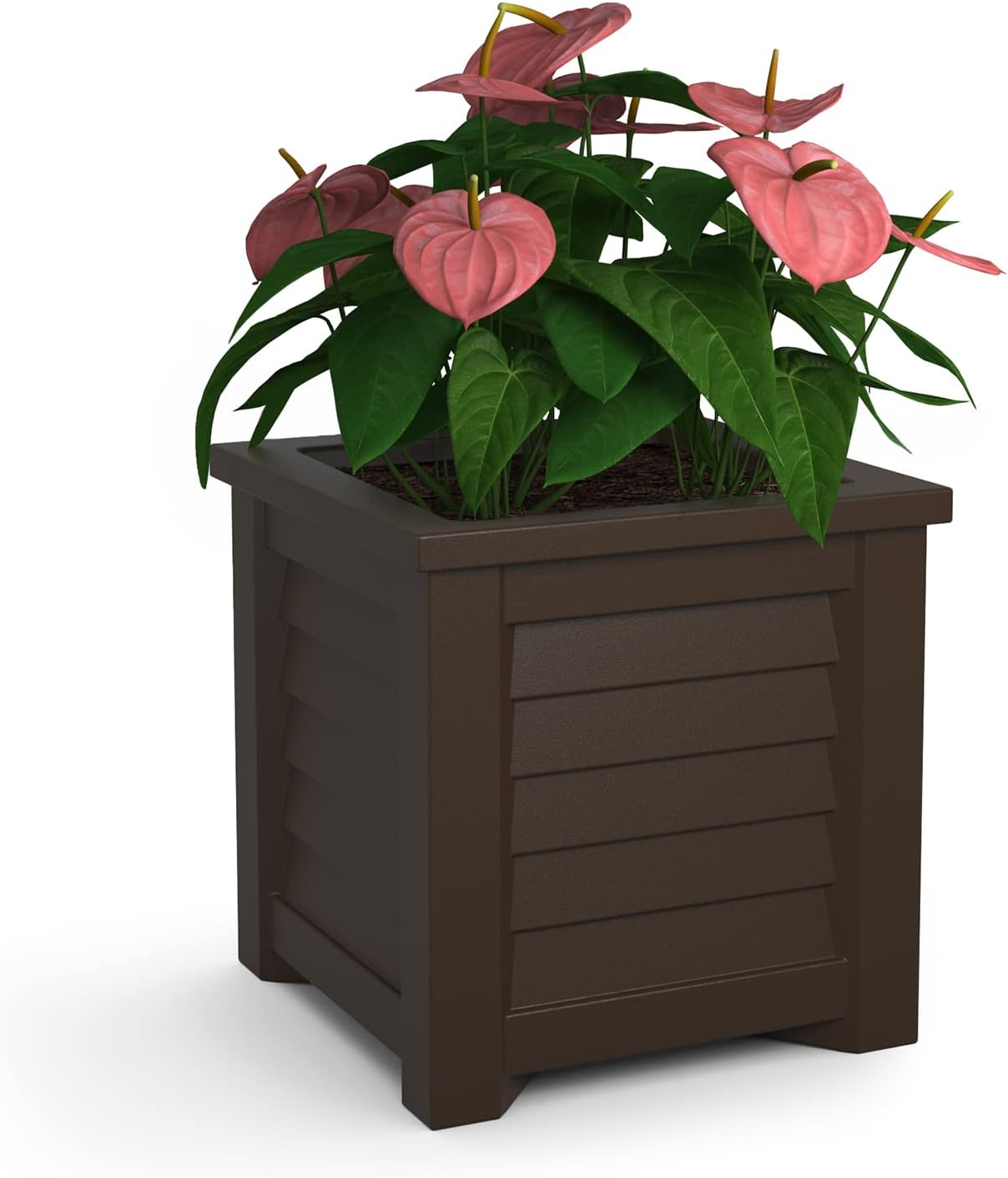 Mayne 5866-W Lakeland Square Patio Planter, 16x16, White