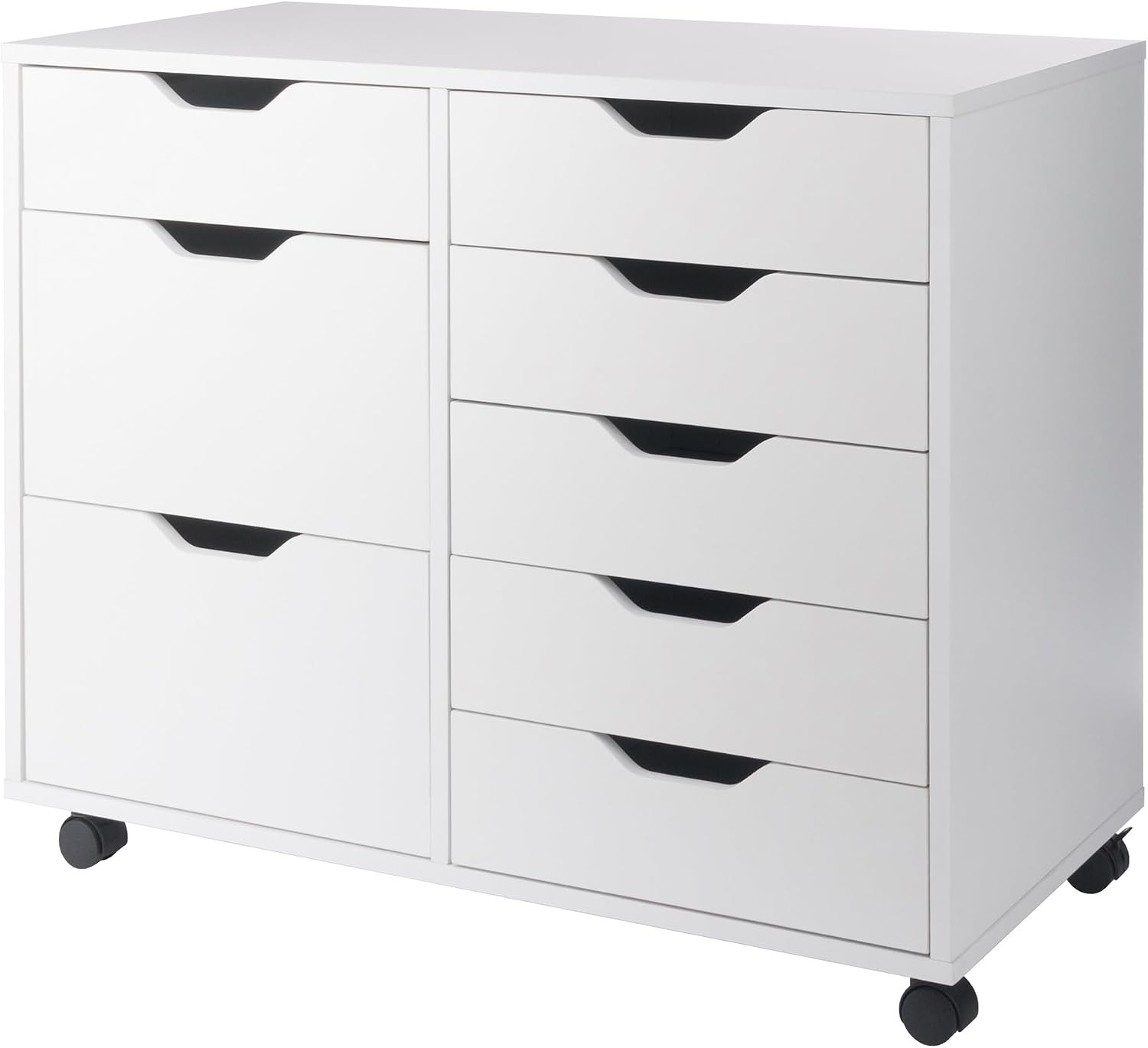 Winsome Halifax Mobile Storage Cabinet with Doors & Drawers, Stylish & Functional Home Storage Cabinet for Filing, Kitchen Organization, Moveable Furniture for Office, Dorms, Apartments