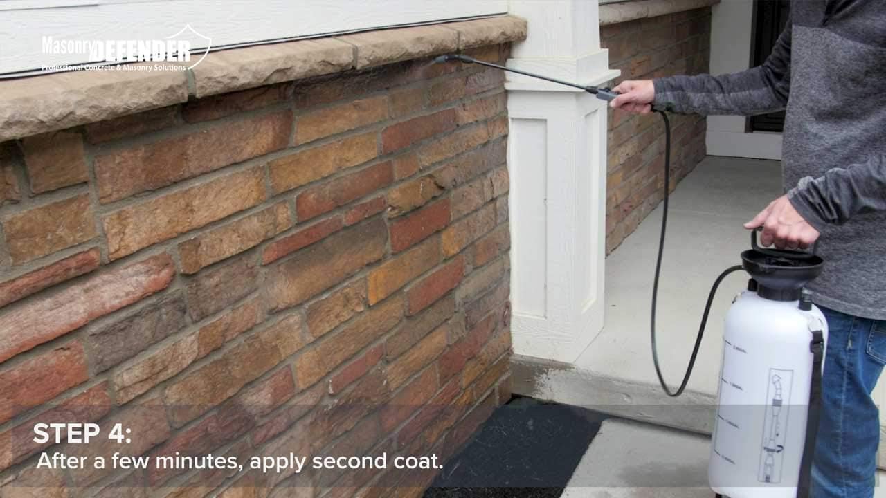 MasonryDefender All Purpose Brick Stone & Concrete Sealer - Transparent Penetrating Waterproof Coating for Outdoor Masonry Surfaces - 1 Gallon