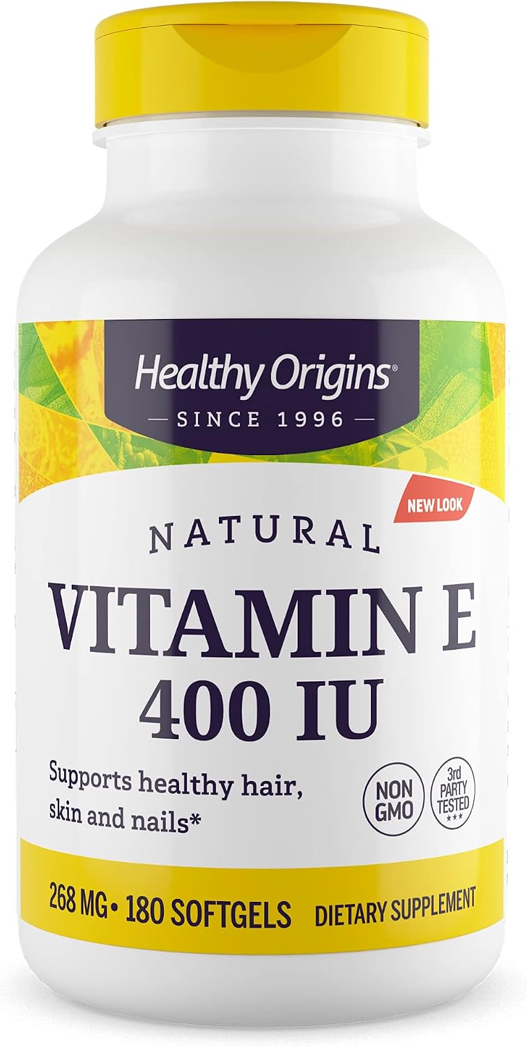 Healthy Origins Vitamin E 400 IU, Natural Mixed Tocopherols, 90 Softgels