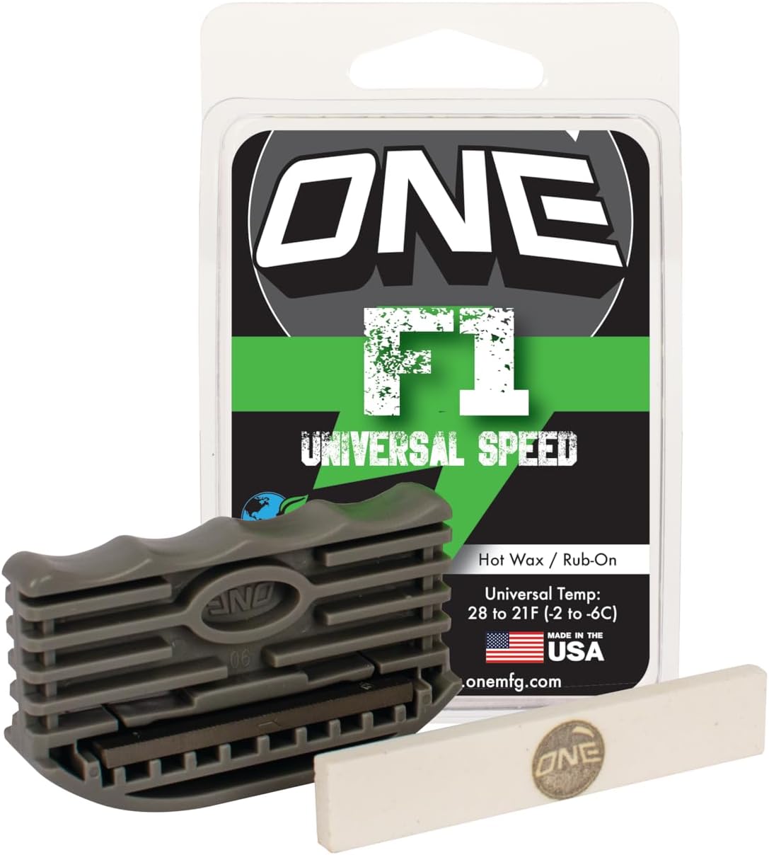 One Mfg Oneball-Snowboard/Ski Edge Kit with Wax- Everything Needed to do a Basic Tune and Wax Includes: Edge Sharpener Guide, Wax, Ceramic Stone