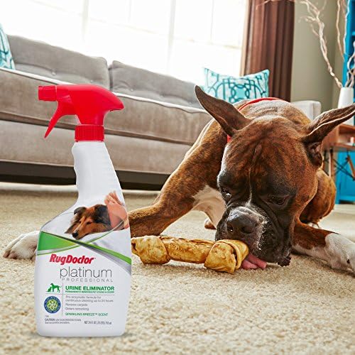 Rug Doctor Platinum Urine Eliminator Spray, Permanently Removes New and Old Pet Stains, Neutralizes Odors with Sparkling Breeze Scent, 24 oz.