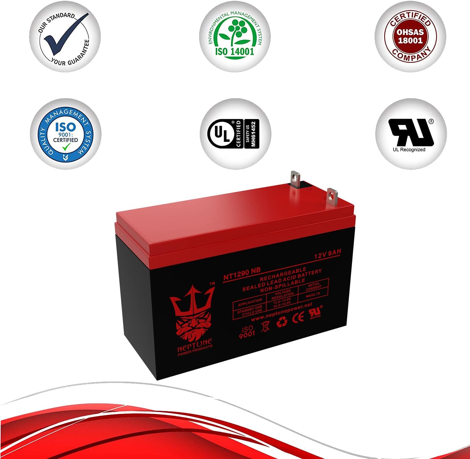 Neptune Replacement Battery for Generac Generator 0G9449 1/4" Nut and Bolt Terminals