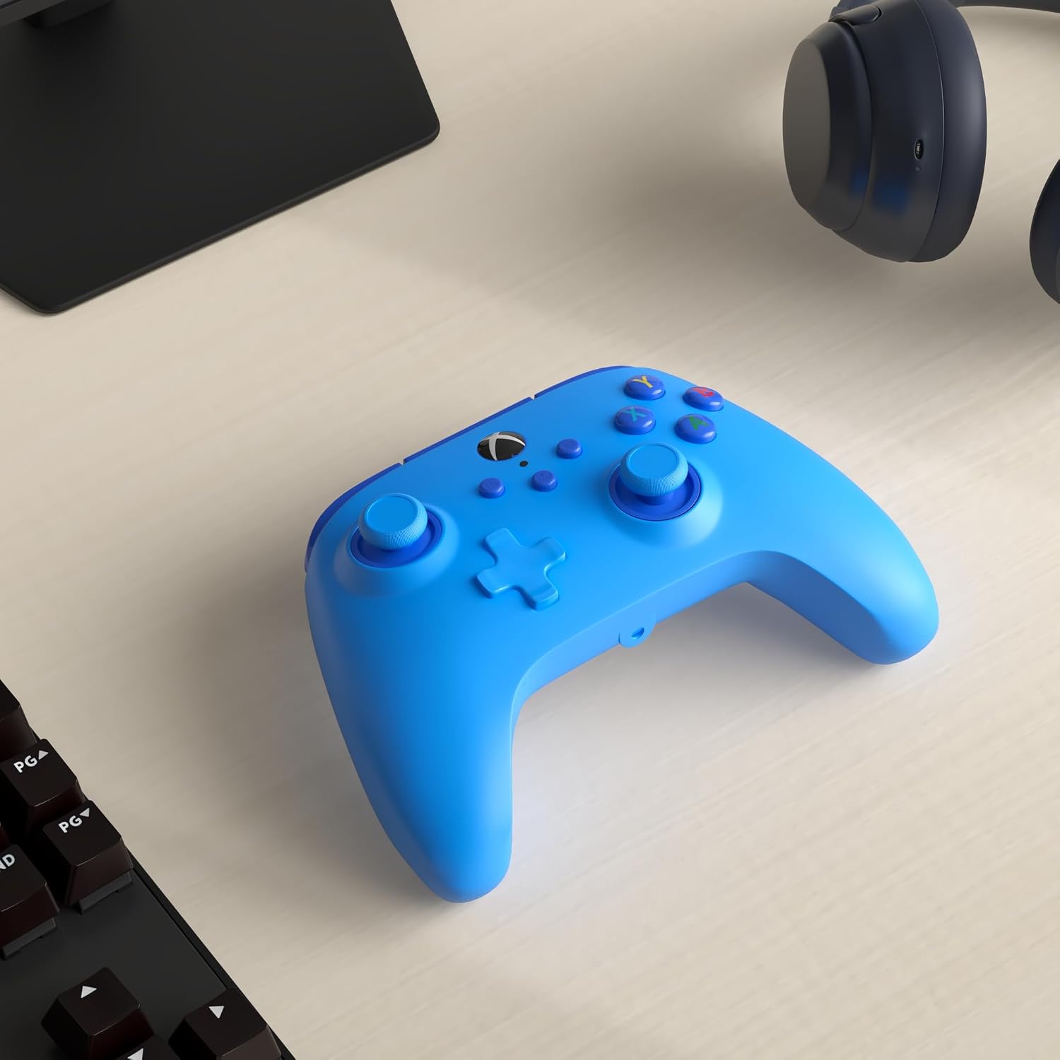 PowerA Wired Controller for Xbox Series X|S - blue, gamepad, video game/gaming controller, works with Xbox One, Officially Licensed
