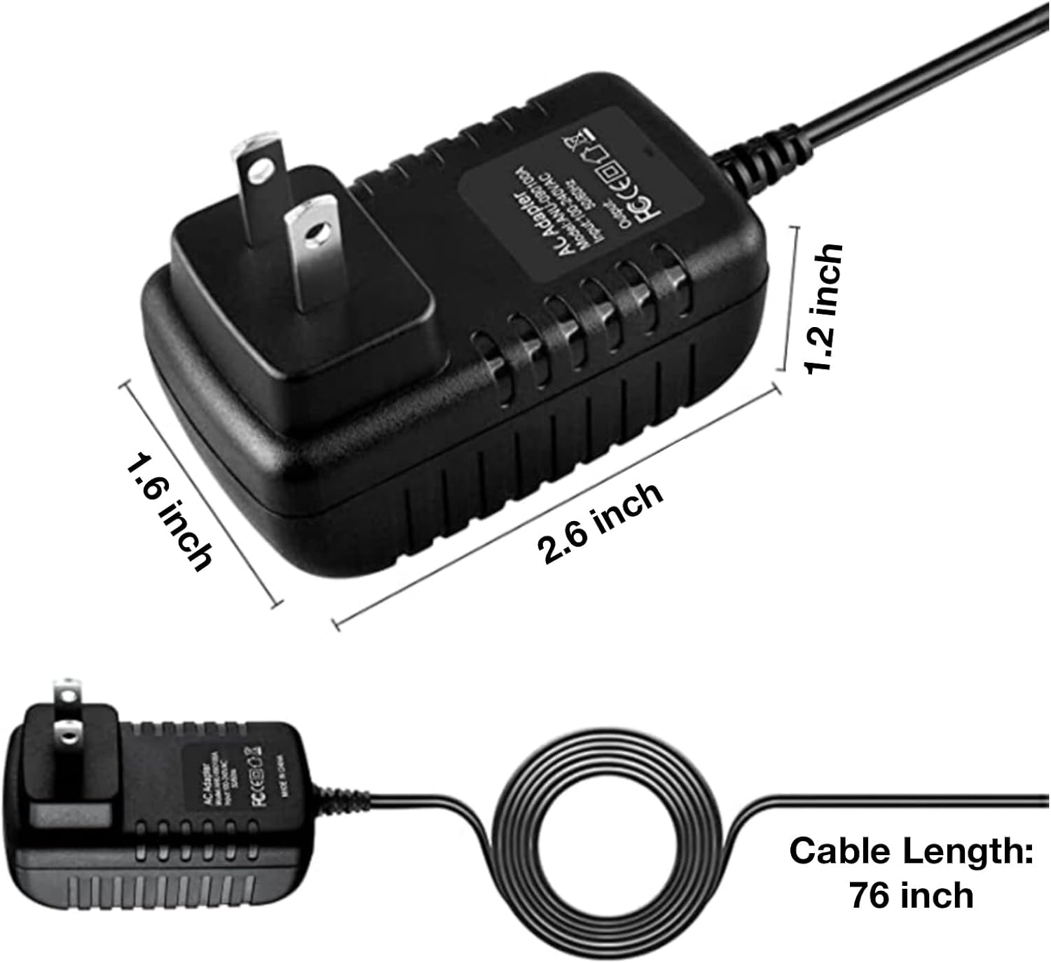 12V AC-DC Adapter for Charging Sonos Port PORT1US1BLK The Versatile Streaming Component Network Audio Receiver Music Streaming Player 12VDC DC12V
