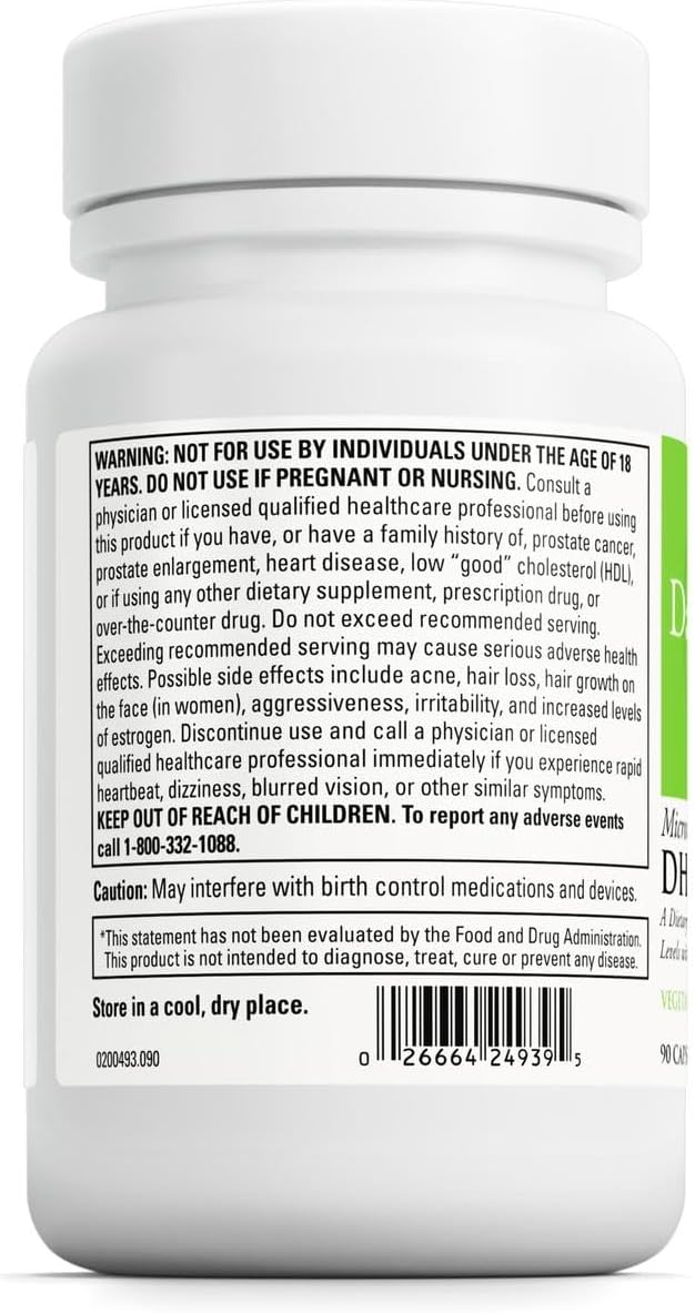 DAVINCI Labs Micronized DHEA 10mg - Helps to Support Healthy Aging, Hormone Balance, Brain Health, Thyroid Function & More - Vegetarian, Gluten-Free - 90 Capsules