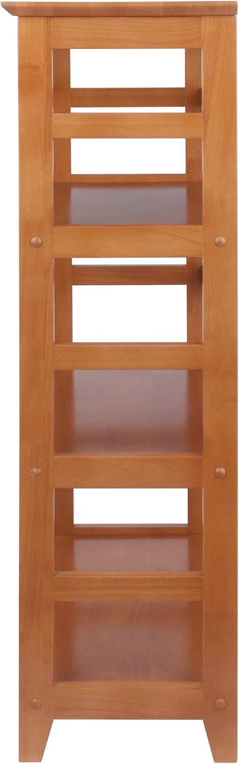 Winsome Studio 3-Tier Bookshelf, Honey Pine, 42" | Classic Display Bookcase, Functional & Stylish Shelving Unit for Convenient Storage in Living Room