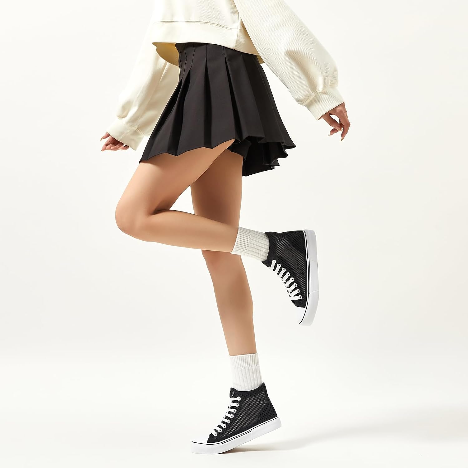 hash bubbie High Top Canvas Sneakers Fashion Walking Shoes