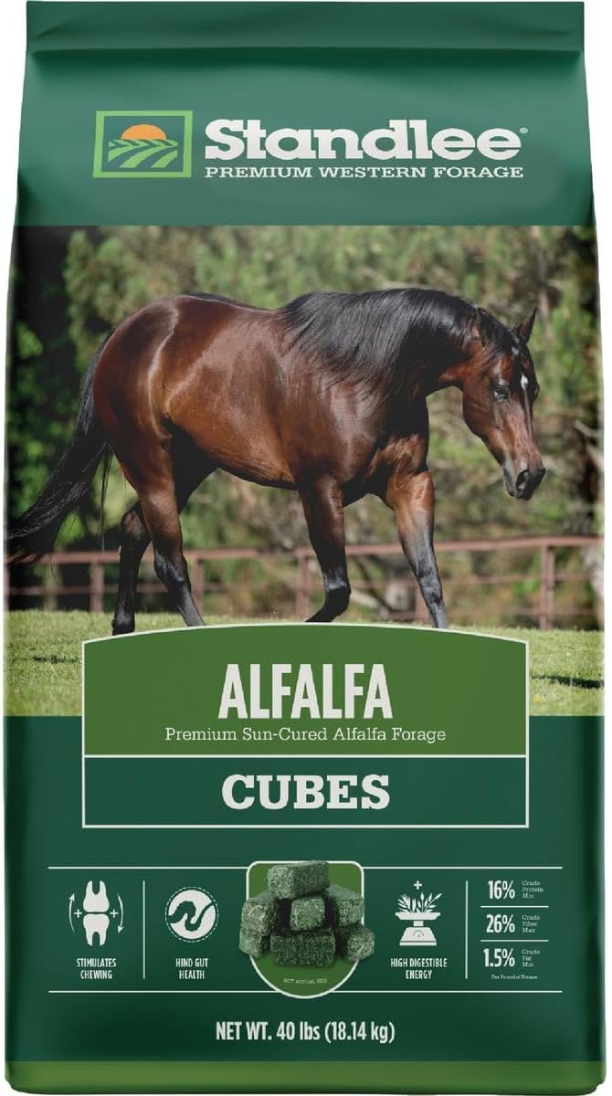 Standlee Alfalfa Cubes for Horses, 40 lbs