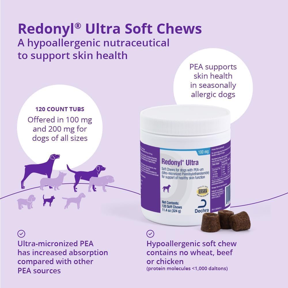100mg Hypoallergenic with Pea-um for All Dogs 120 Soft Chews