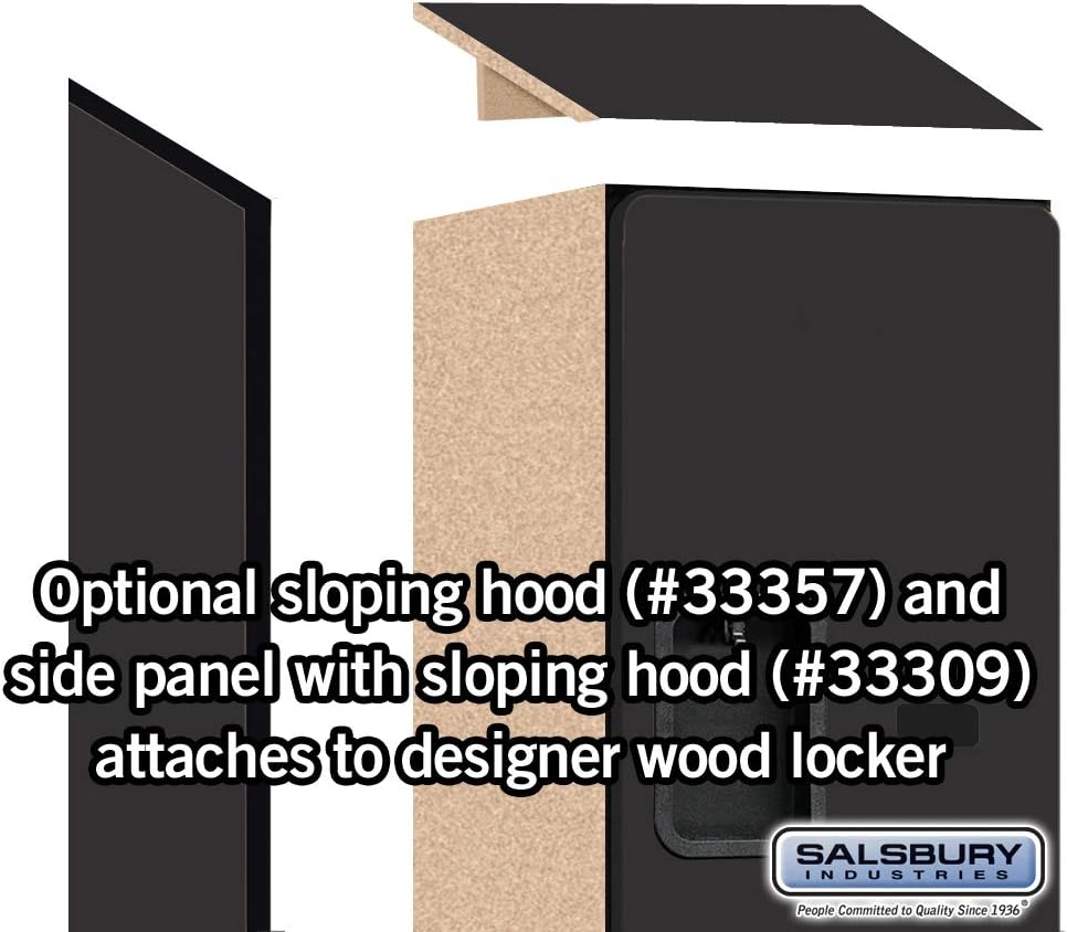 Salsbury Industries Double Tier 'S' Style Designer Wood Locker, Mahogany, 5' 3" x 15"