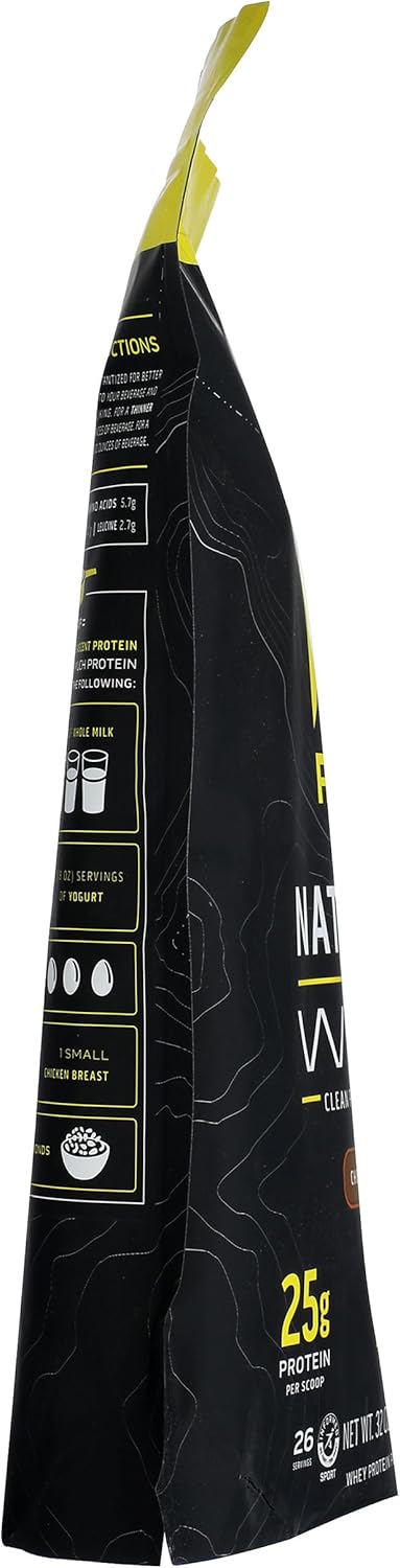 Ascent 100% Whey Protein Powder - Post Workout Whey Protein Isolate, Zero Artificial Flavors & Sweeteners, Gluten Free, 5.5g BCAA, 2.6g Leucine, Unflavored 2 lb