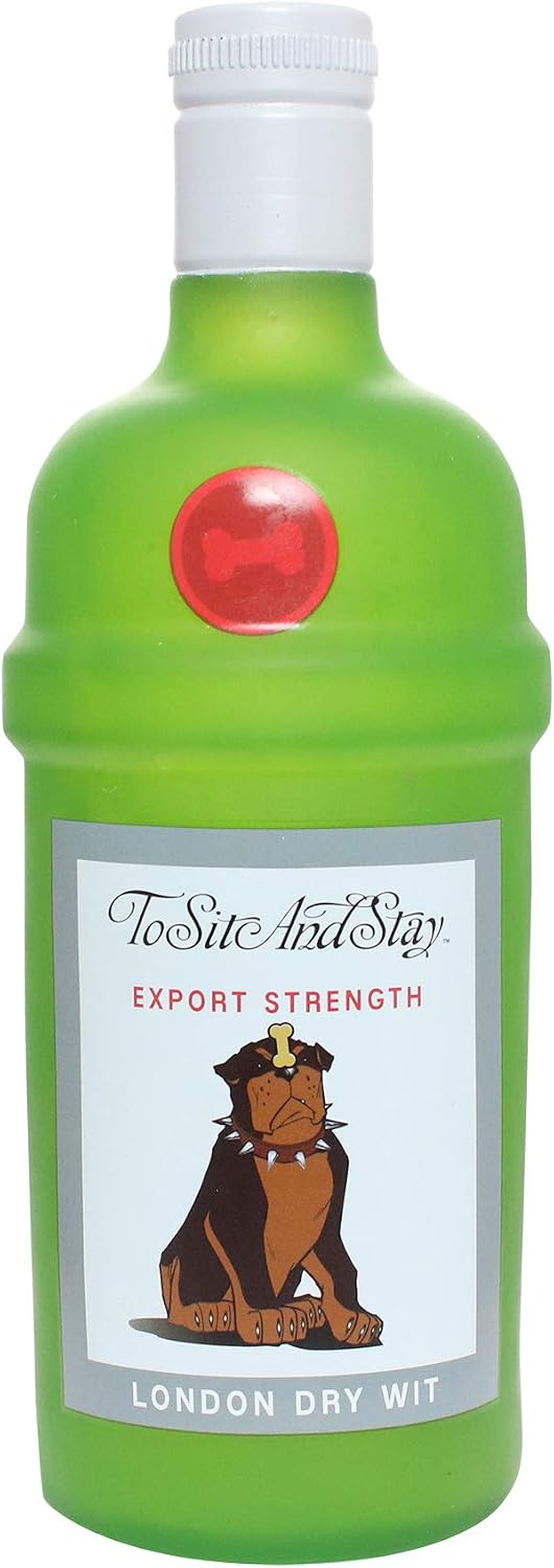 SILLY SQUEAKERS Tuffy Liquor Bottle Dog Toy: Squeaky Dog Toy, Washable and Floats, Vinyl Construction