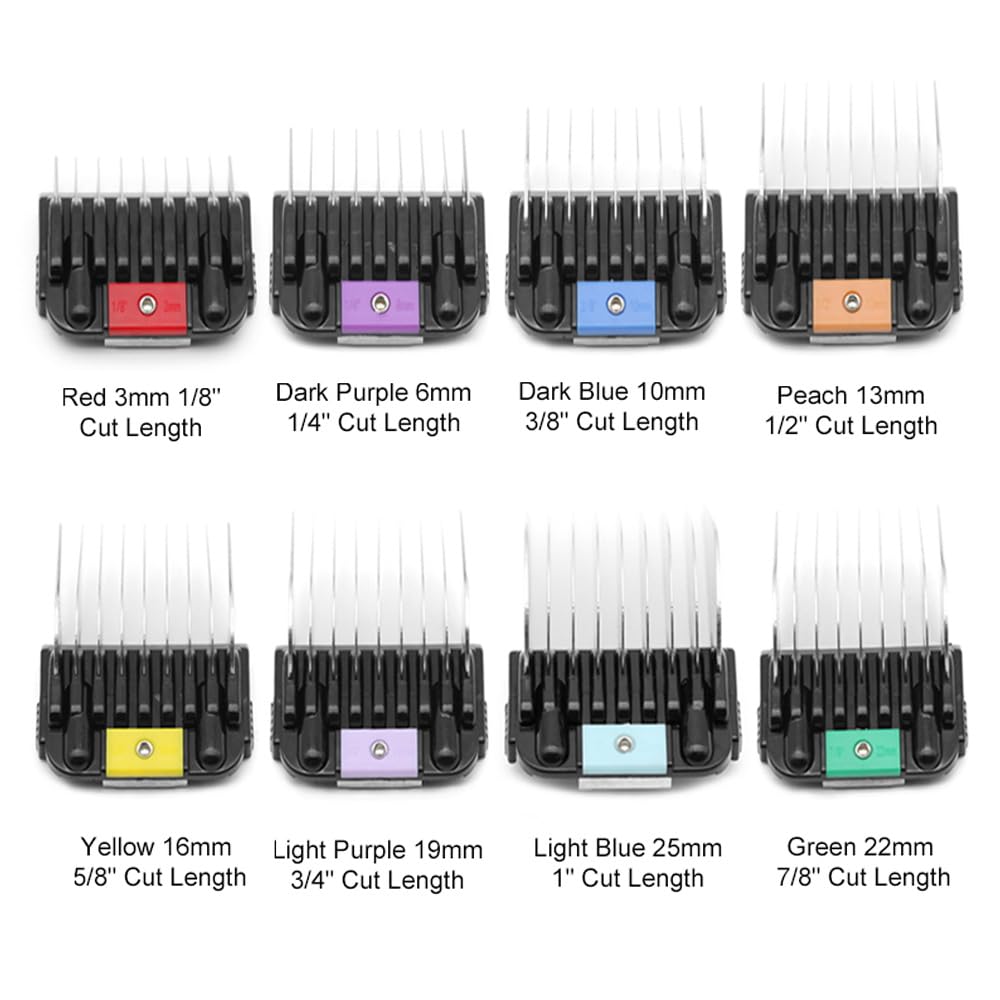 Professional Animal Stainless Steel Comb Set for A5-style Detachable Blade Clippers, Snap-On Size #10/15/30 for Pets, Dogs, Cats