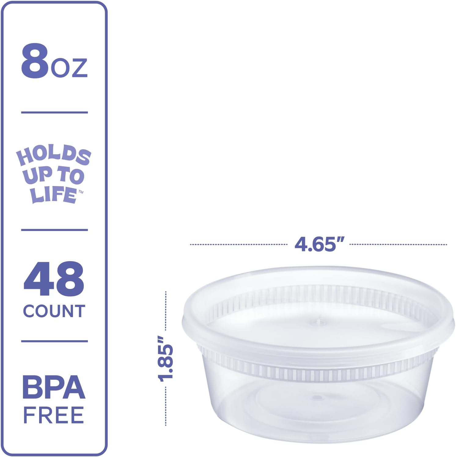 GUSTO 32 oz Plastic Deli Containers with Lids [24 Sets] Food Storage | Microwave, Dishwasher & Freezer Safe, Disposable or Reusable, BPA Free, Leak-Proof, Soups, Takeout, Meal Prep & Leftovers
