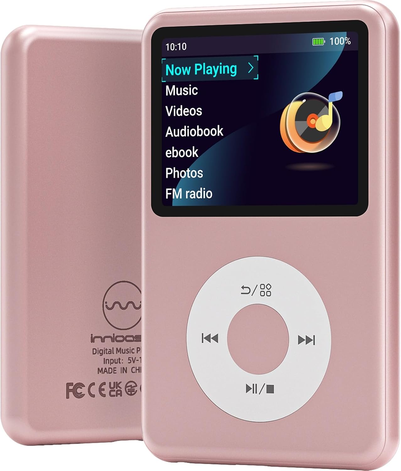 MP3 Player with Bluetooth 128GB Portable Music Digital Players Supports Playlist Audiobook Video Nice Gadget for Kids Black