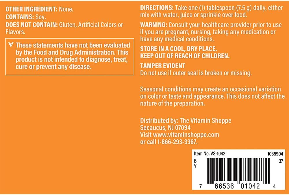 The Vitamin Shoppe Lecithin Granules - Brain Memory & Liver Support | Phosphatidylcholine Complex | 16 oz Powder | 100% Soy-Based
