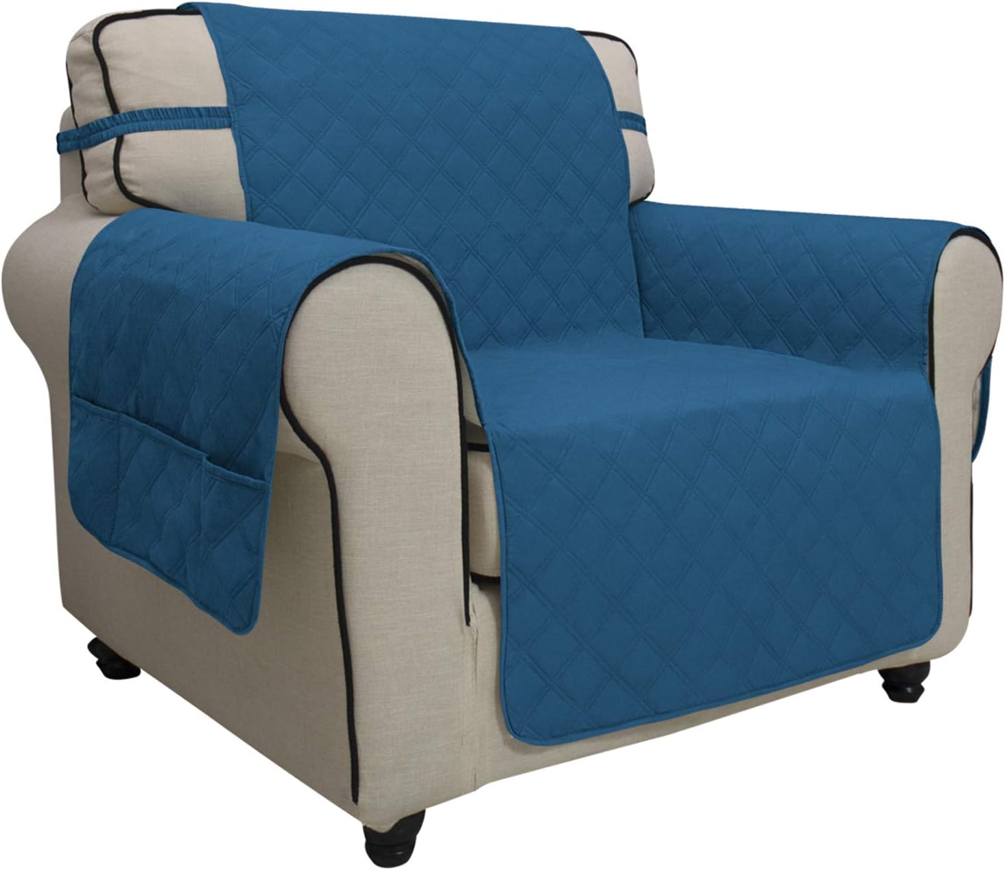 Easy-Going Waterproof Non-Slip Couch Cover, Small Recliner, Chocolate