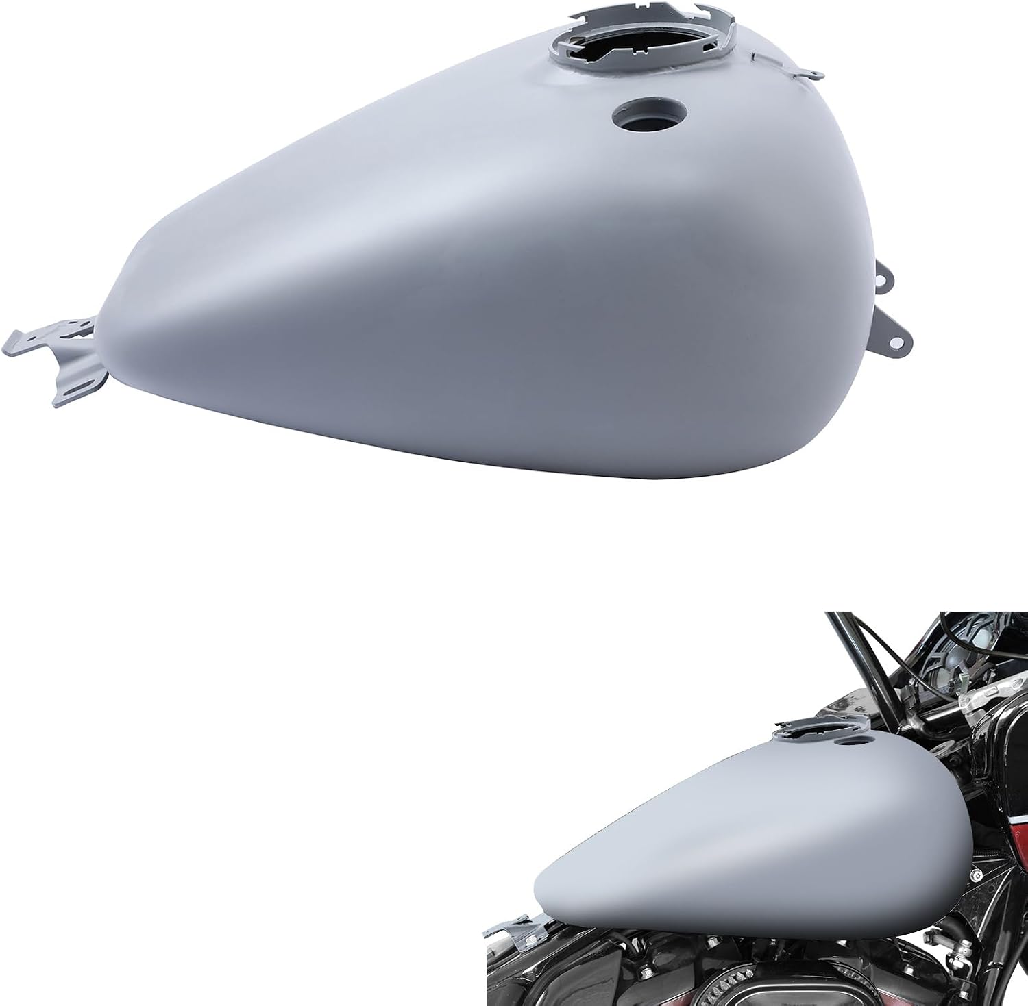 SLMOTO 3.4 Gallon Motorcycle Gas Tank W/Cap Fit For Honda Rebel 250 CMX250