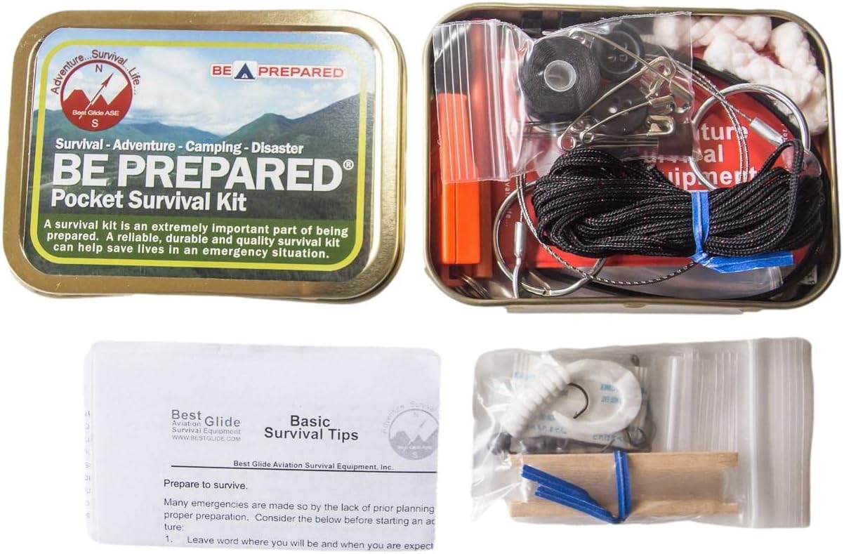 Be Prepared® Pocket Survival Kit PSK Holder not Included