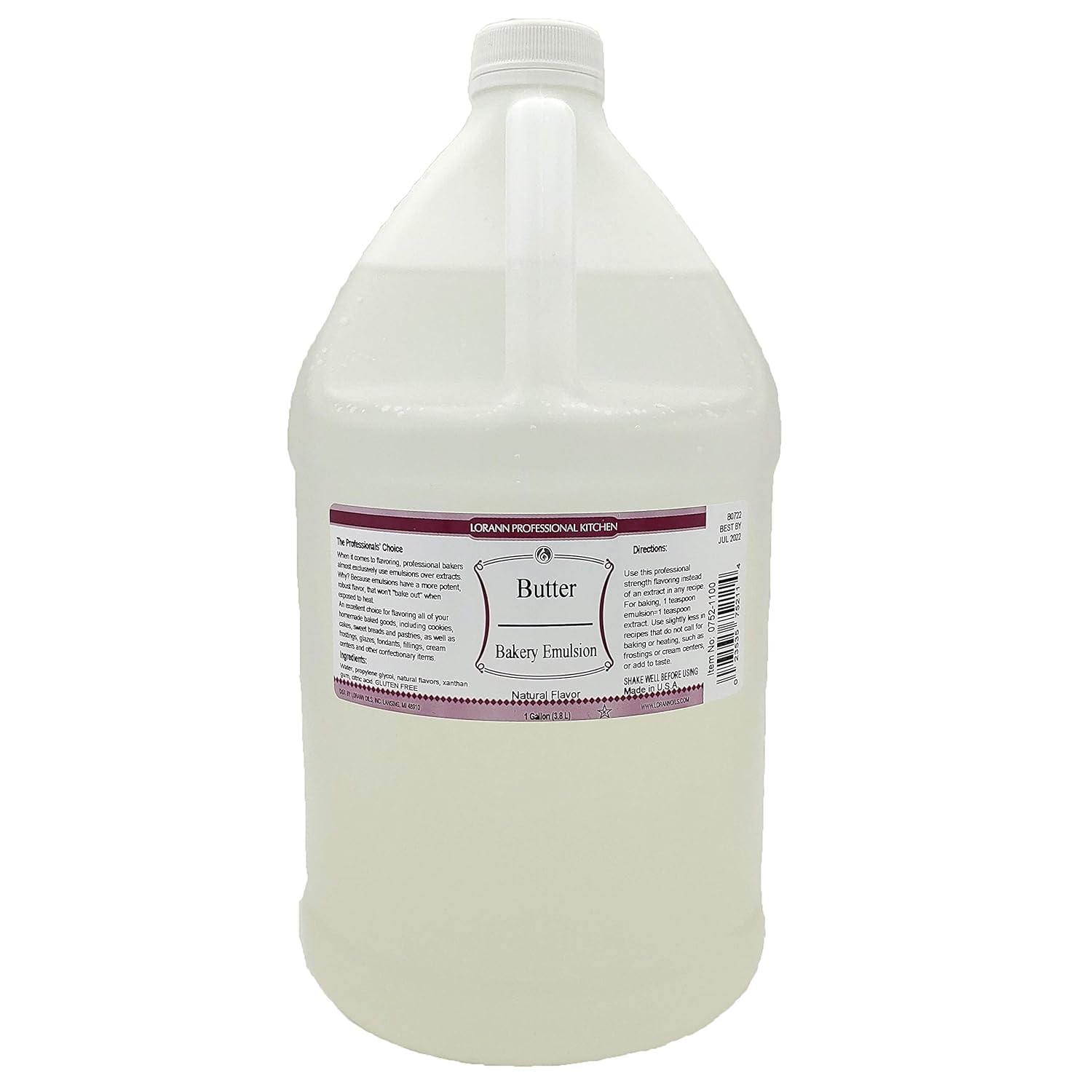 LorAnn Oils Peppermint Bakery Emulsion: True Essence, Ideal for Boosting Fruit Tones in Cakes, Cookies & Desserts, Gluten-Free, Keto-Friendly, Extract Substitute Essential for Your Kitchen, 16 Oz