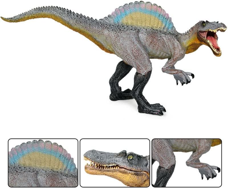 Gemini & Genius Dinosaur Toys for 3 4 5 6 7 Year Old Boys, Spinosaurus with Movable Jaw Dino Action Figure, Cool Birthday Cake Topper, Party Gift