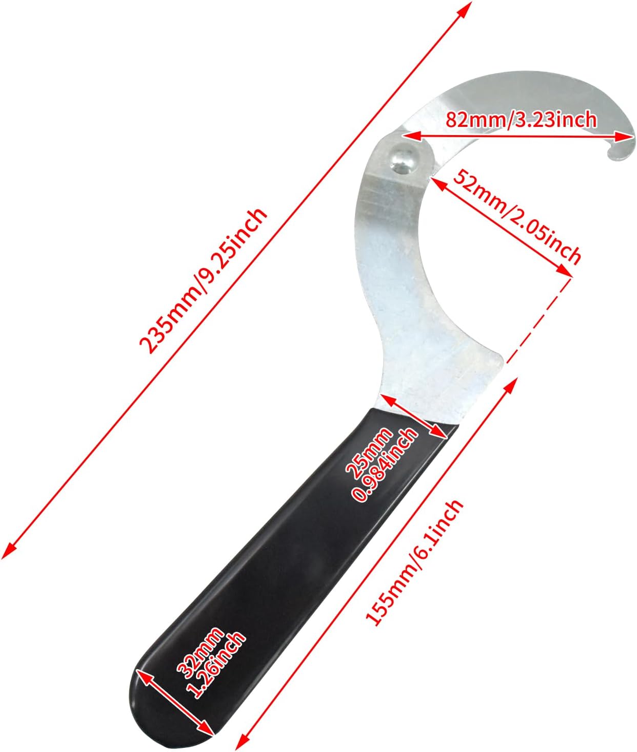 Universal Shock Spanner Wrench Motorcycle Shock Adjustment Tool | Suspension System and Shock Adjustment, Carbon Steel