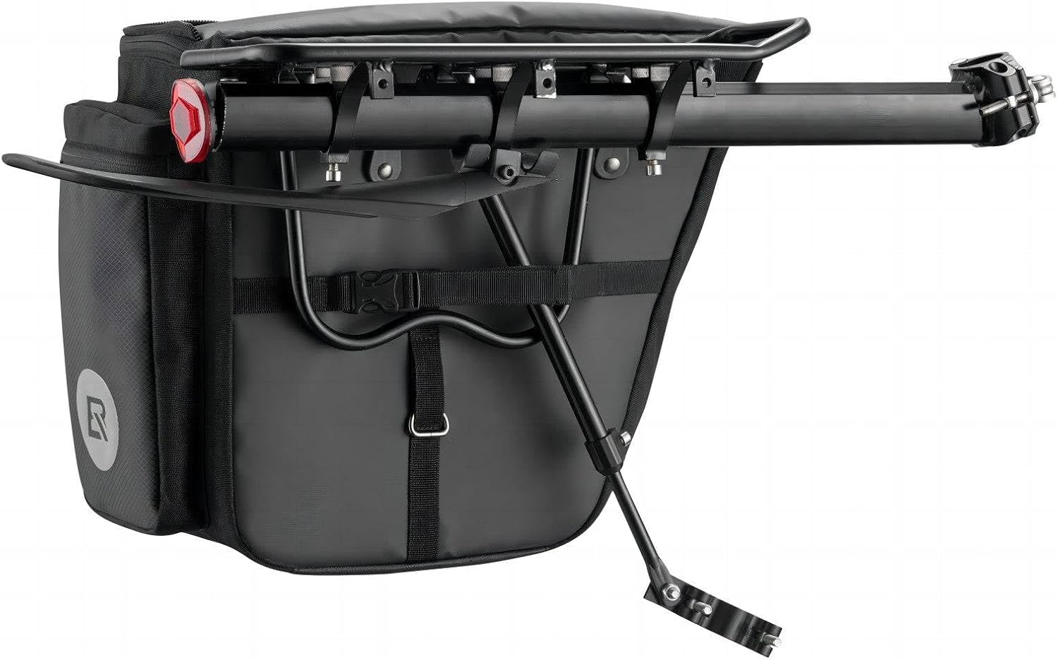 ROCKBROS Rear Bike Rack Quick Release Bike Cargo Rack for Luggage Commuting | Easy to install,heavy duty steel,red reflector,side protection,quick release system,rear back pannier rack with intructions