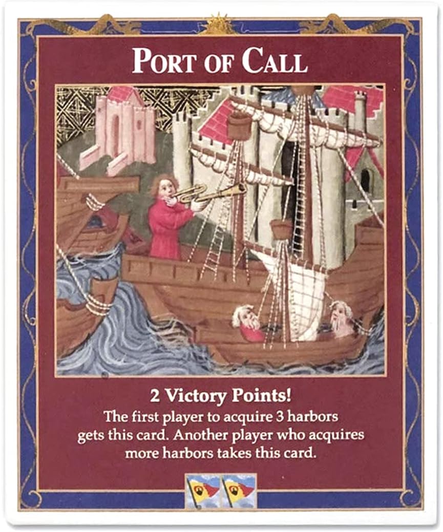 Port of Call Bonus Card compatible with Catan's Settlers of Catan, Seafarers, Cities and Knights and Catan Expansions