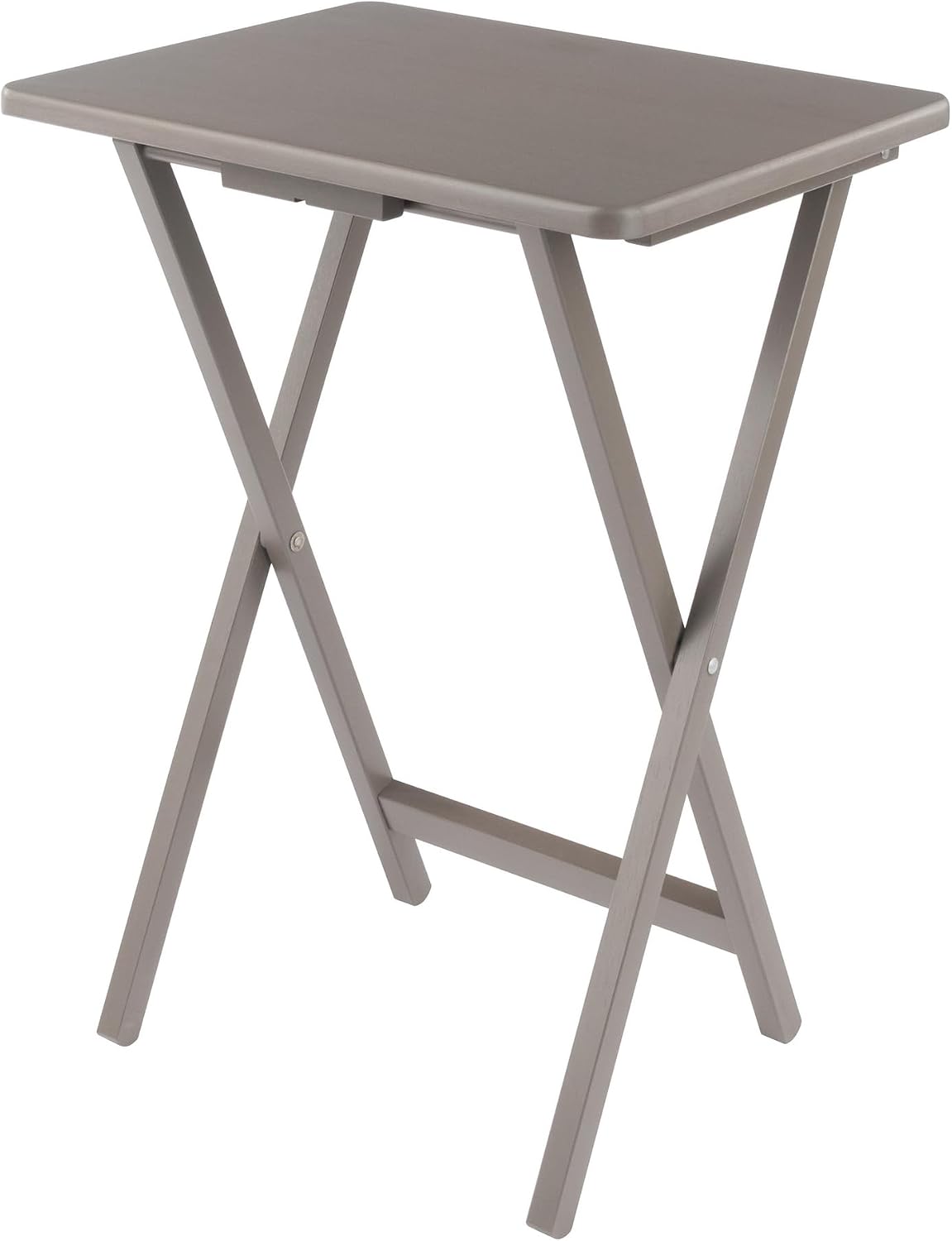 Winsome Alex Set of 2 Foldable Snack Tables, Natural, 26"