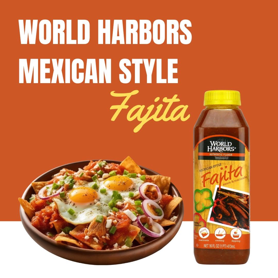 World Harbors Jamaican Jerk Sauce Sweet & Spicy Marinade for Jamaican Jerky Seasoning Chicken, Sirloin, Shrimp Jerk Seasoning Jamaican Style - Flavors for Dipping, Glazing 16 oz (Pack of 2)