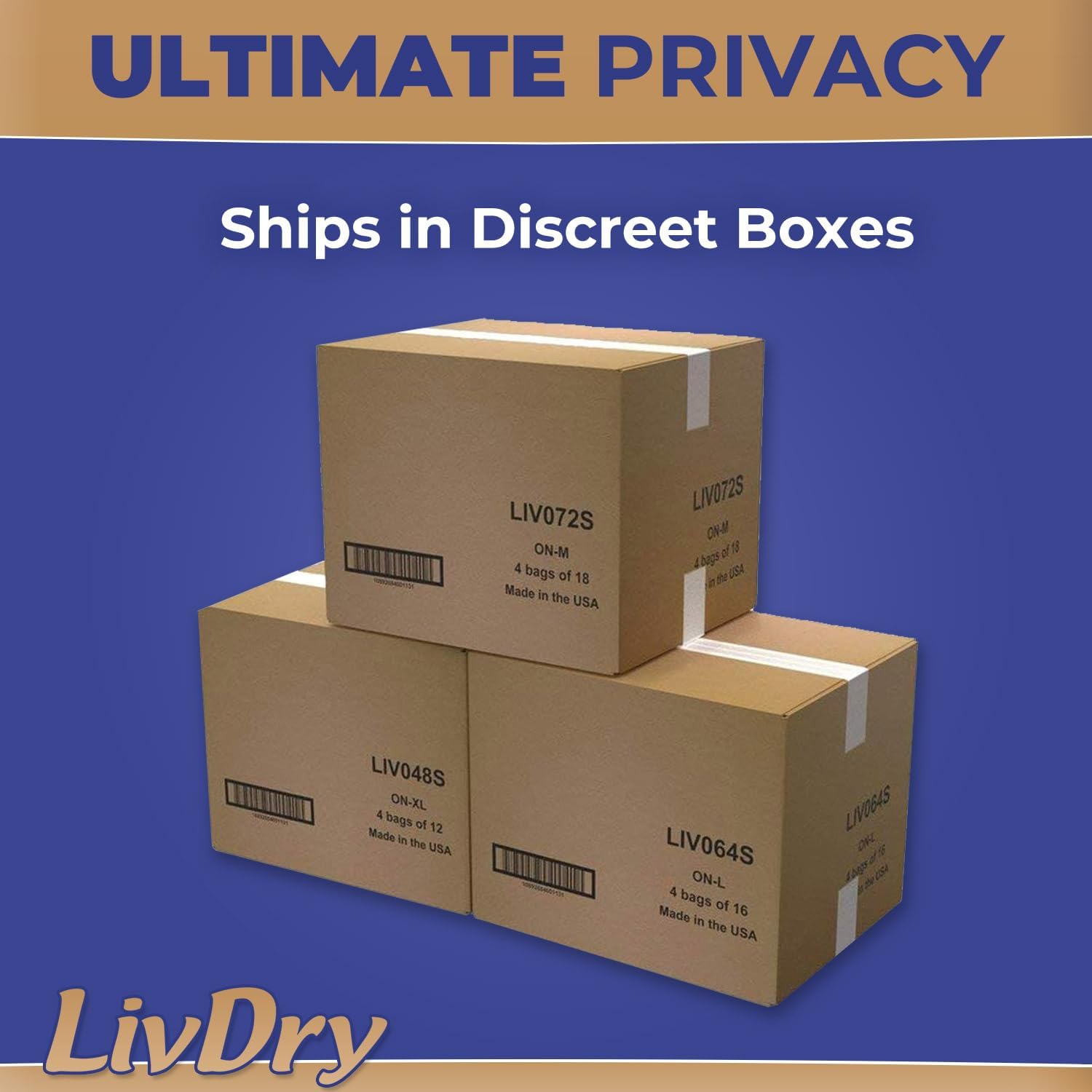 LivDry Ultimate XL Adult Incontinence Underwear, High Absorbency, Leak Cuff Protection, X-Large, 48-Pack