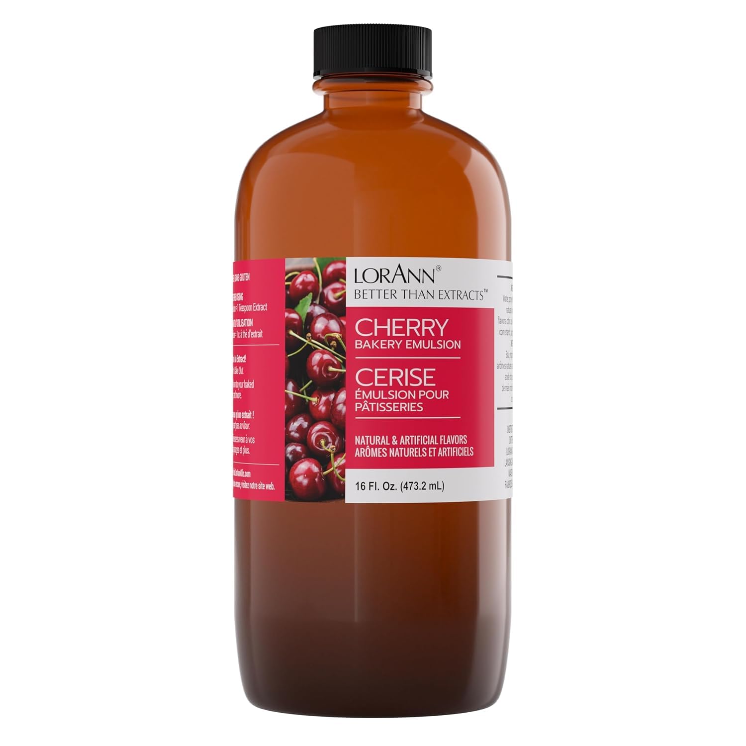 LorAnn Oils Peppermint Bakery Emulsion: True Essence, Ideal for Boosting Fruit Tones in Cakes, Cookies & Desserts, Gluten-Free, Keto-Friendly, Extract Substitute Essential for Your Kitchen, 16 Oz