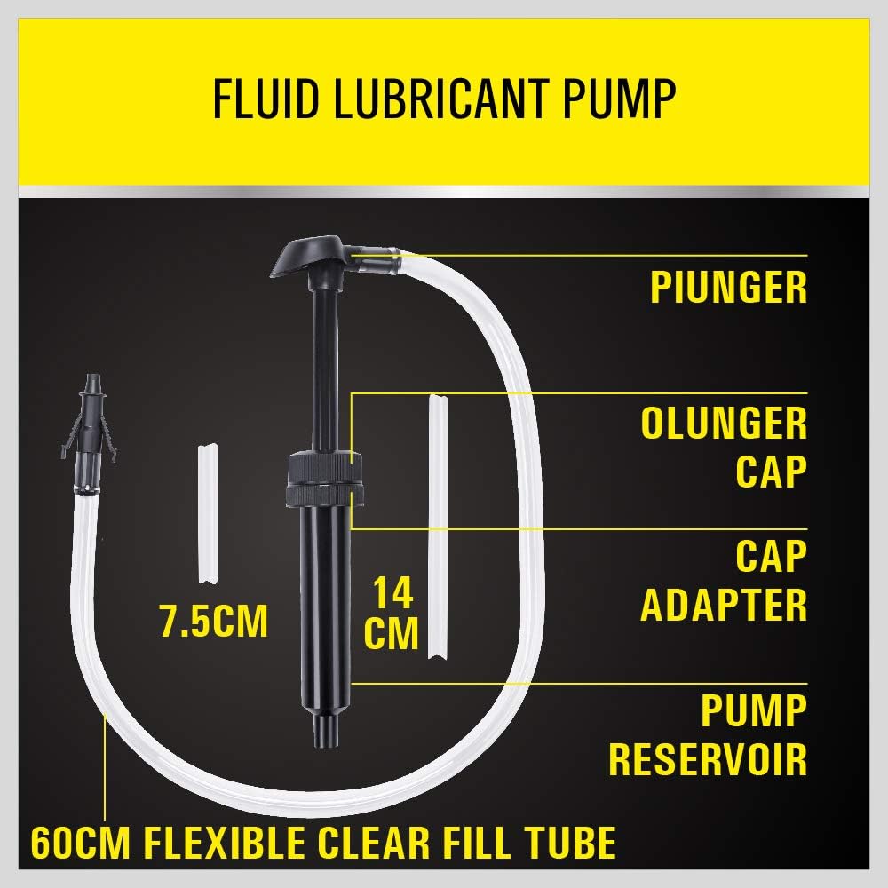 SEDY Lubricant Fluid Transfer Pump, Transmission Fluid Pump, Gear Oil Pump for Gallon Bottles & Wide Mouth Quart Bottles, Differential Fluid Pump