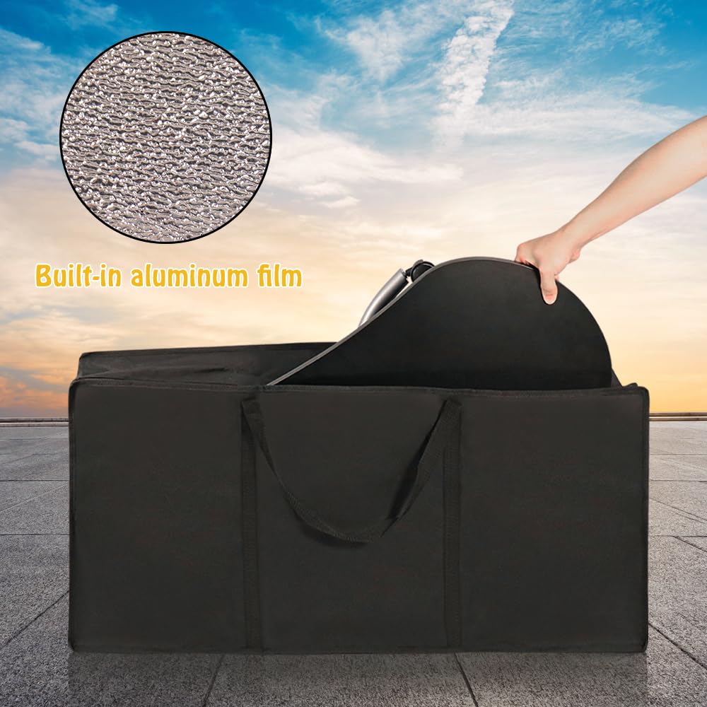 LEIBOU Professional Folding Portable Vented Beauty Manicure Table Nail Desk Salon Spa with Fan &Bag (35''x 16''x 28'') (Black)