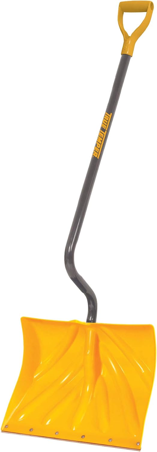 True Temper 1603072 18" Poly Snow Shovel | Ergonomic D-Grip with Durable Steel Handle
