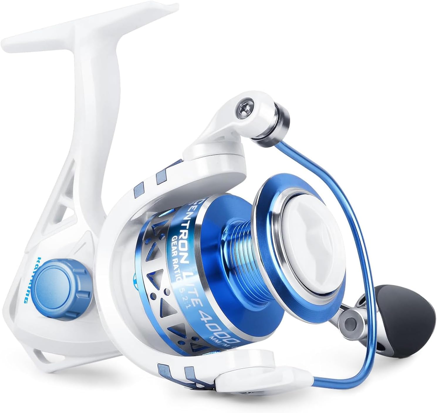KastKing Centron & Centron Lite Spinning Fishing Reels, Collapsible Handle | Max Drag: 17.5 lb, 9+1 BB, 13.9 oz, CNC Aluminum Spool, 5.2:1 Gear Ratio, Freshwater & Saltwater, Fishing Gifts for Men