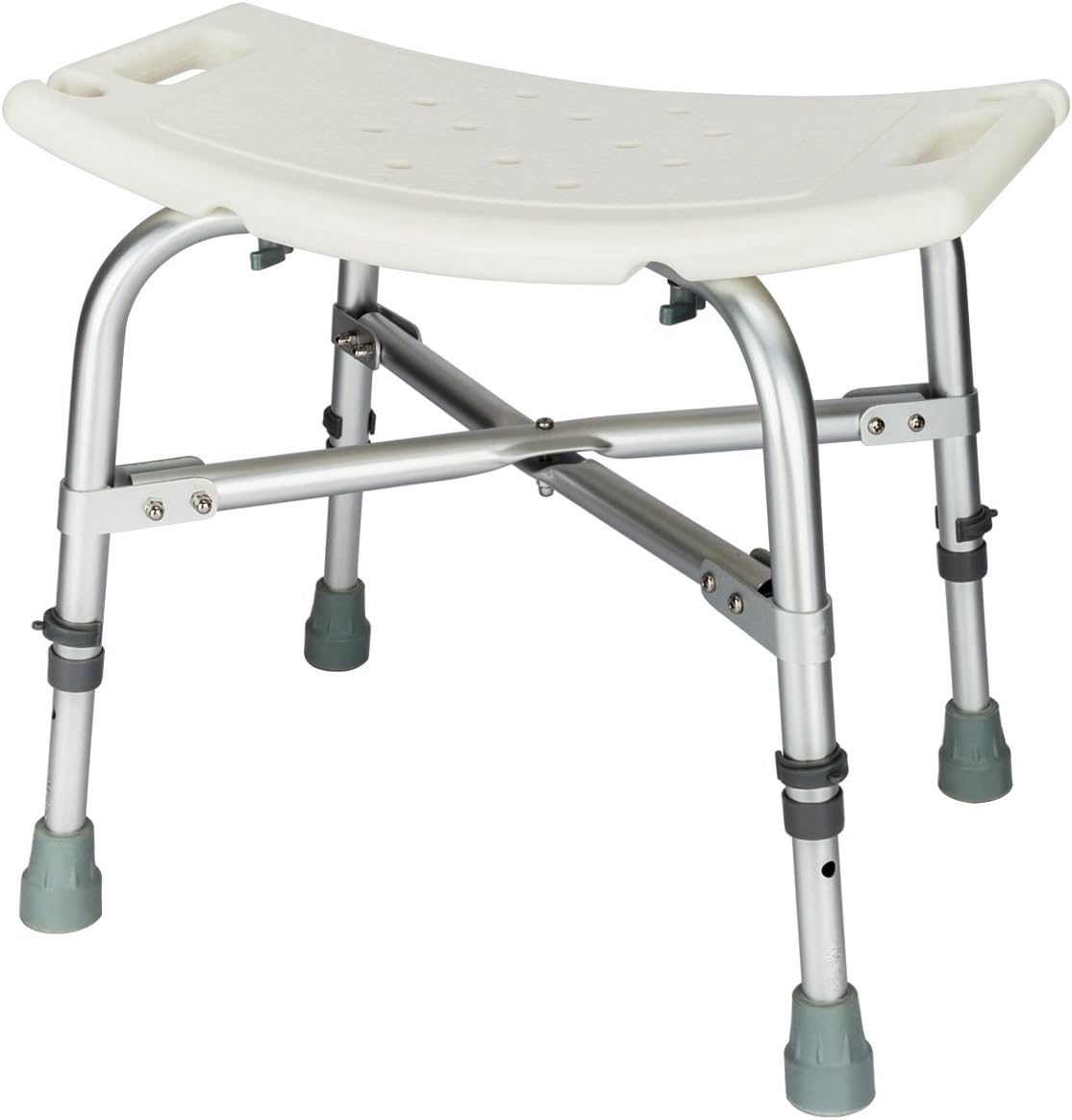 Shower Stool, Spa Bathtub Shower Lift Chair, Protable Bath Seat, Adjustable Shower Bench, White Bathtub Lift Chair with 1.25mm Cross Brace