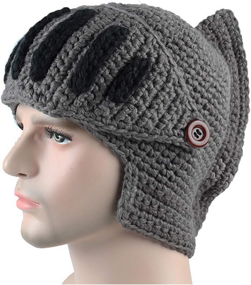 Creative Barbarian Knit Beard Hat Funny Knit Cap Wig Beanie Hats