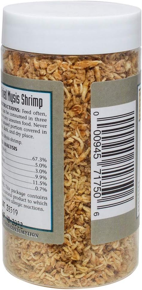 San Francisco Bay Brand Freeze-Dried Mysis Shrimp - Premium Fish Food for Live Fish, Shrimp Food