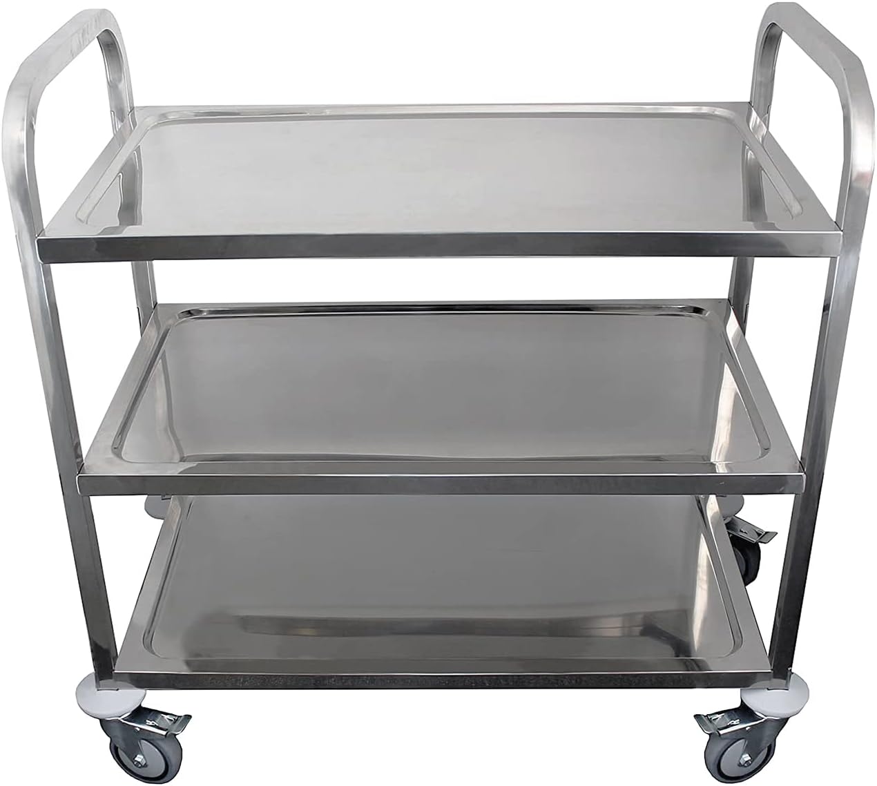Medium 3 Shelf Heavy Duty Utility Cart on Wheels | 34 in. Long x 18 in. Wide