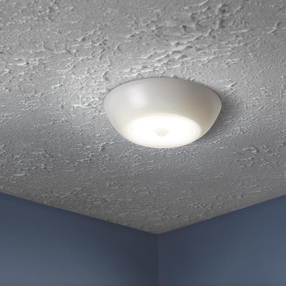 Beams MB990 300 Lumen LED UltraBright Wireless Battery Powered Motion Sensing Indoor/Outdoor Ceiling Light, 2-Pack, White