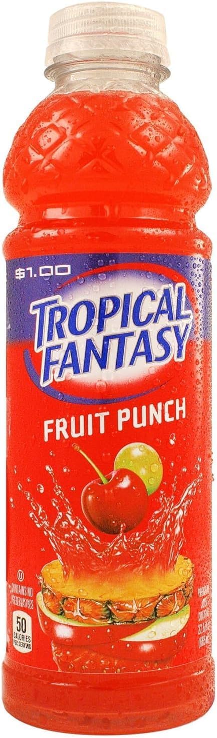 Tropical Fantasy Fruit Punch Juice Cocktail, Fruit Punch, 22.5 Fl Oz