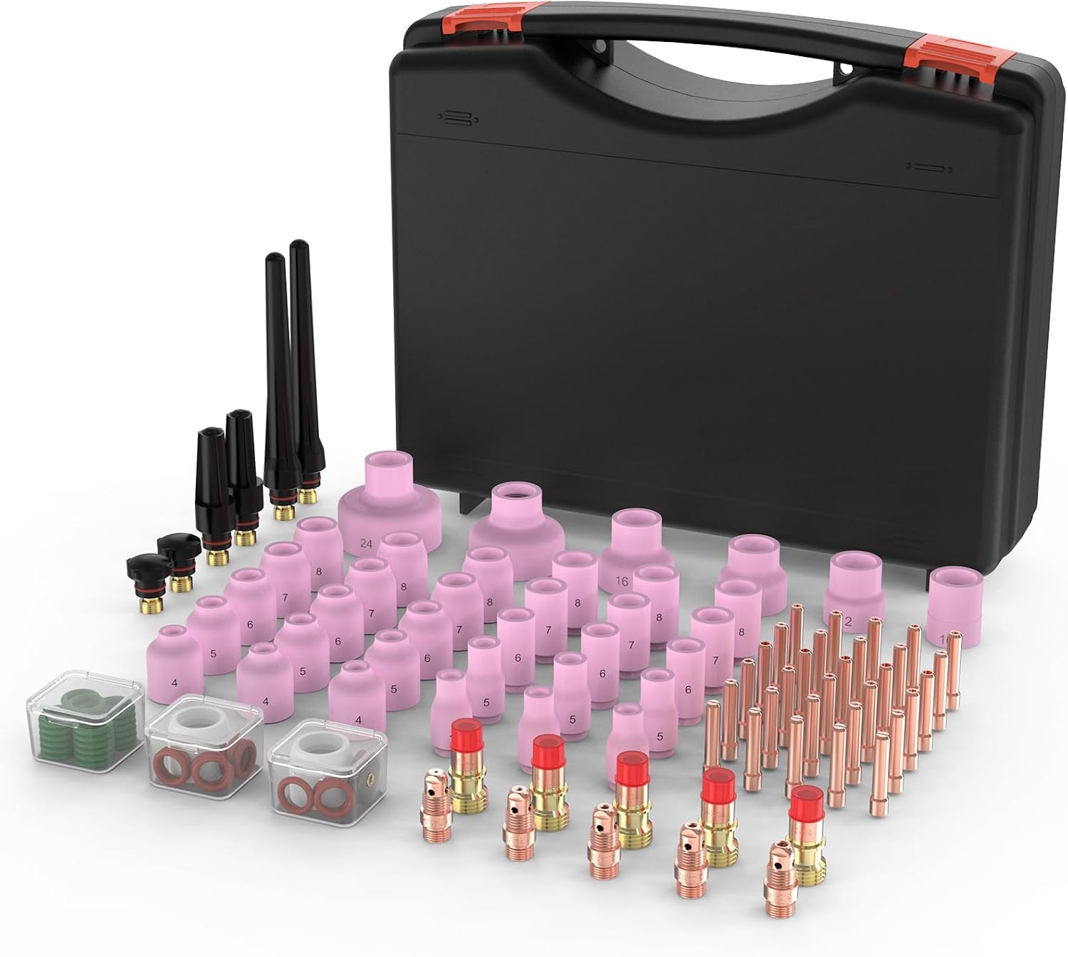 YESWELDER 49Pcs TIG Welding Torch Stubby Gas Lens #10 Glass Cup Kit