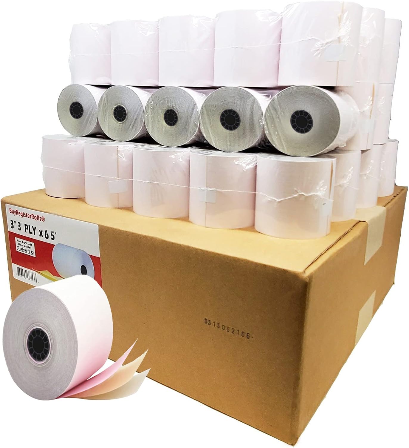 (50 Rolls) 3 1/8 x 230 Thermal Paper Receipt Rolls (55 GSM Premium Quality German Paper) Fits All POS Cash Registers BPA Free - BuyRegisterRolls