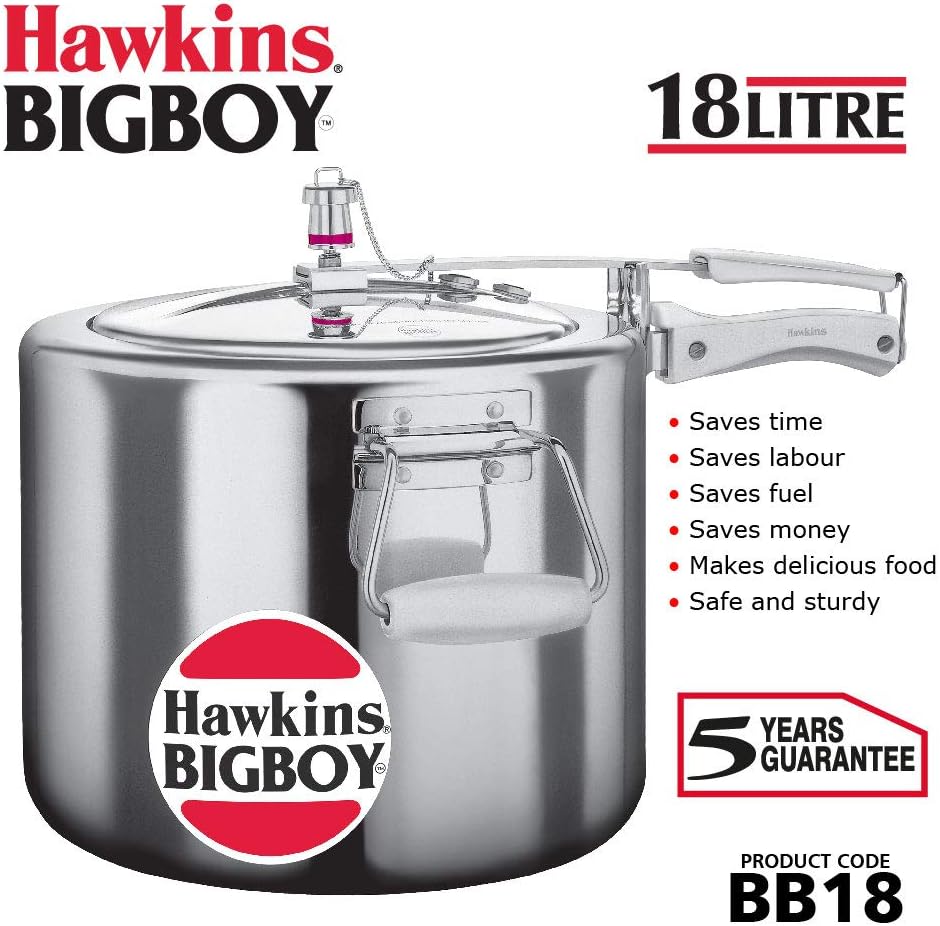 Hawkins Bigboy Aluminum Pressure Cooker, 14 Litres