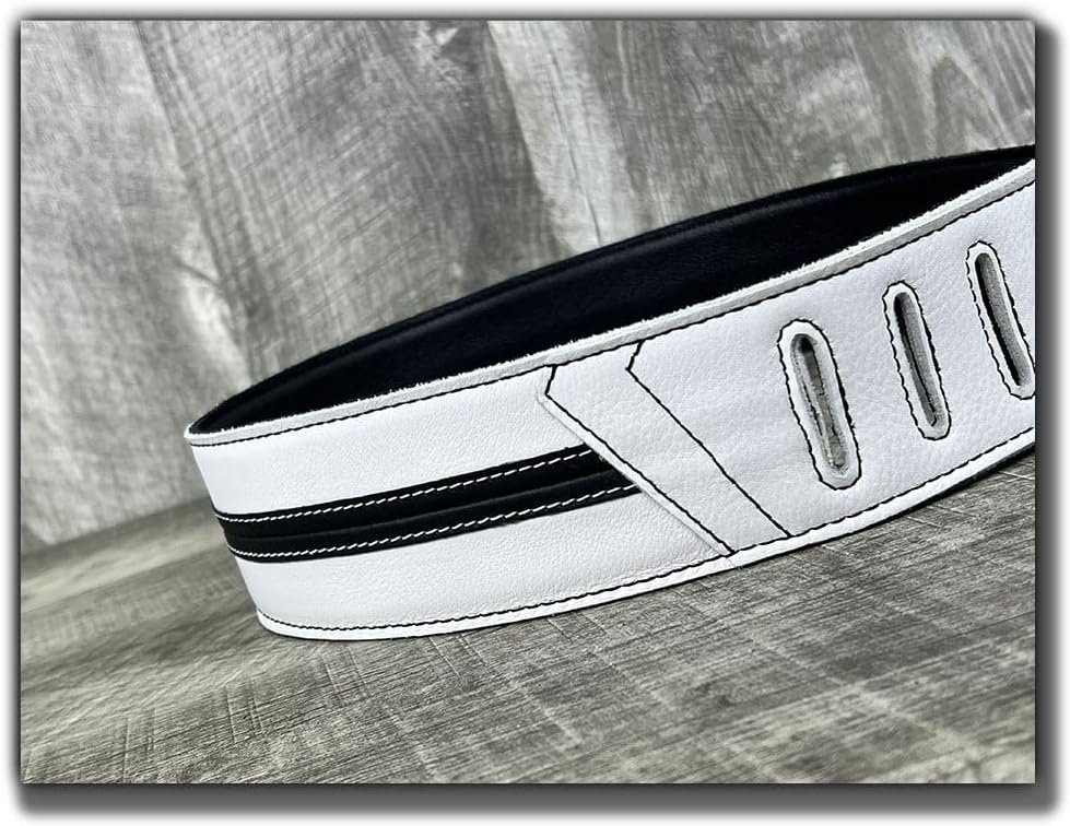 The Original Straight Up Full Grain Padded Leather Guitar Strap - For Electric, Acoustic and Bass Guitars