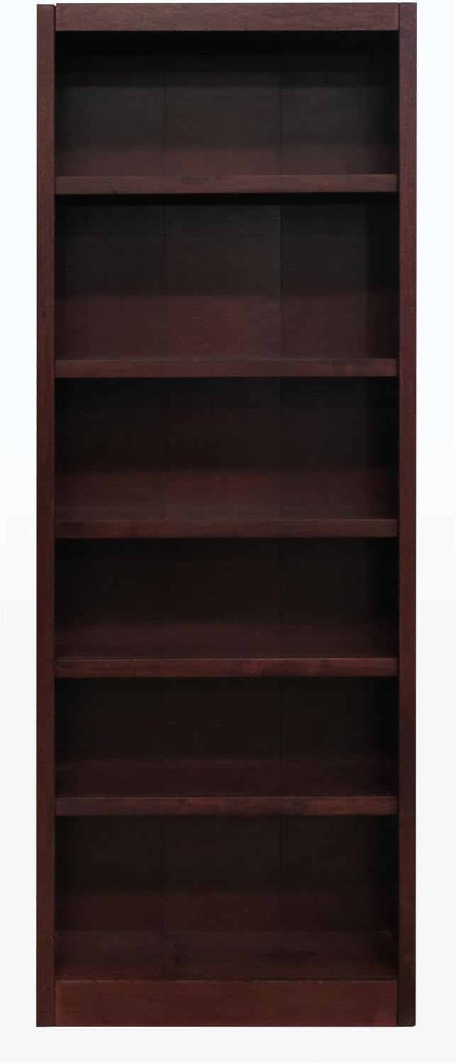 Concepts In Wood Midas Six Shelf Bookcase 84" H Cherry Finish